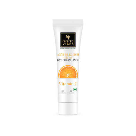 Buy Good Vibes Anti Blemish Glow Vitamin C Day Cream SPF30 (8 gm) - Purplle
