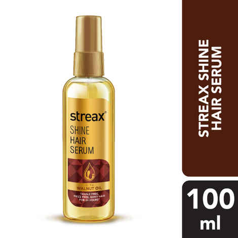 Streax Hair Serum Vitalized with Walnut Oil, For Hair Smoothening & Shine, For Dry & Frizzy Hair - 100 ml