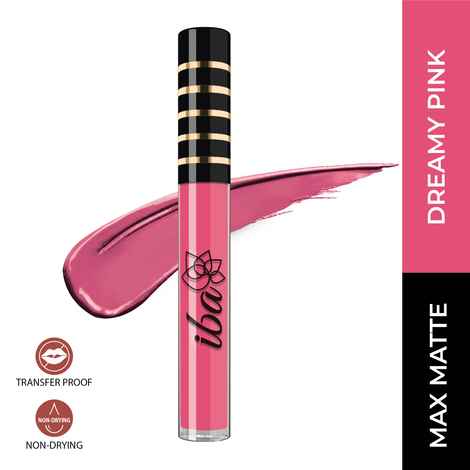 Buy Iba Maxx Matte Liquid Lipstick Shade - Dreamy Pink, 2.6 ml, Transfer Proof, Velvet Matte Finish Creamy Lipstick, Highly Pigmented And Long Lasting, Full Coverage, Non-Drying, 100% Vegan & Cruelty Free - Purplle