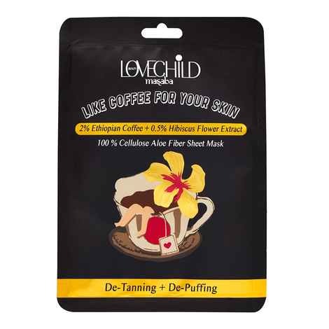 Buy LoveChild Masaba - Like Coffee For Your Skin - 100 % Cellulose Aloe Fiber Sheet Mask - 20 gm - Purplle