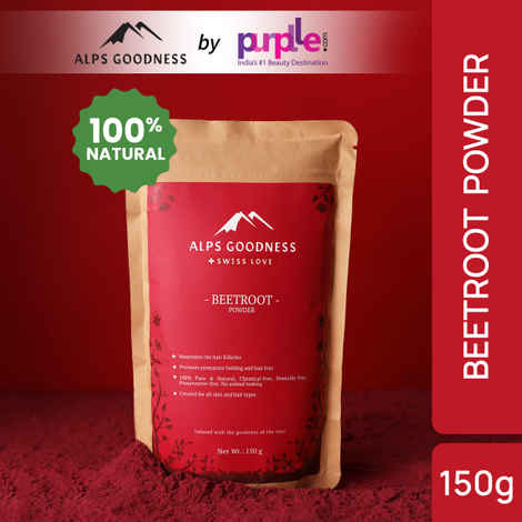 Buy Alps Goodness Powder - Beetroot (150 g)| 100% Natural Powder | No Chemicals, No Preservatives, No Pesticides | Can be used for Hair Mask and Face Mask | Nourishes hair follicles| Brightening Face Pack - 150gm - 150gm - Purplle