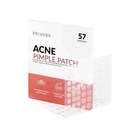 PRIVEDA Acne Pimple Patch for face 57 Units Hydrocolloid Made in Korea 3 Sizes 8mm 10mm 12mm - 57 Pcs