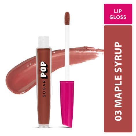 SUGAR POP High shine Lip Gloss - 03 Maple Syrup - 3.5 ml | Richly Pigmented | Hyaluronic-Infused | Vitamin E, jojoba oil & shea butter enriched