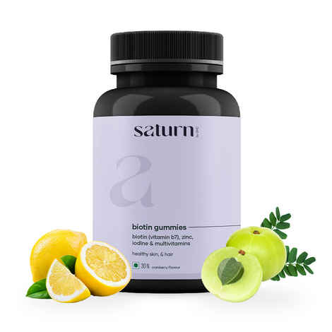 Saturn by GHC Anti Hair Fall Biotin Gummies for Healthy Hair Growth and Skin Glow - 30 day pack