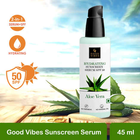 Good Vibes Aloe Vera Hydrating Sunscreen Serum SPF50 (45 ml)