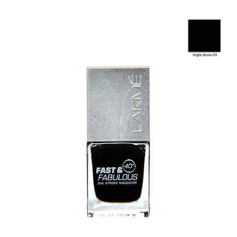 Buy Lakme Fast & Fabulous Night Desire Nail Polish 03 (10 ml) - Purplle