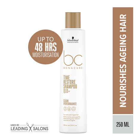 Buy Schwarzkopf Professional Bonacure Time Restore Shampoo with Q10+ | For Mature Hair | 250ml - Purplle