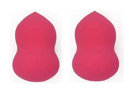 Buy AY Curve Shape Makeup Sponge Puff (Colour May Vary) - Pack of 2 - Purplle