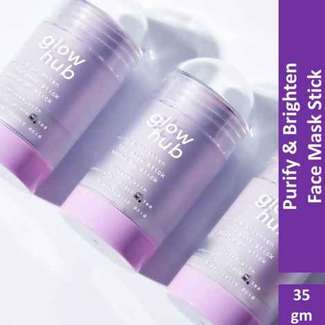 Buy Glow Hub | Purify & Brighten Face Mask Stick (35 gm) | Kaolin Clay, Black tea extract, Blueberry, Salicylic Acid, Willow bark | Brightening, Detoxifying, De-clog pores - Purplle
