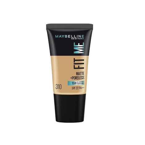Maybelline New York Fit Me Matte+Poreless Liquid Foundation Tube, 310 Sun Beige, 18 ml