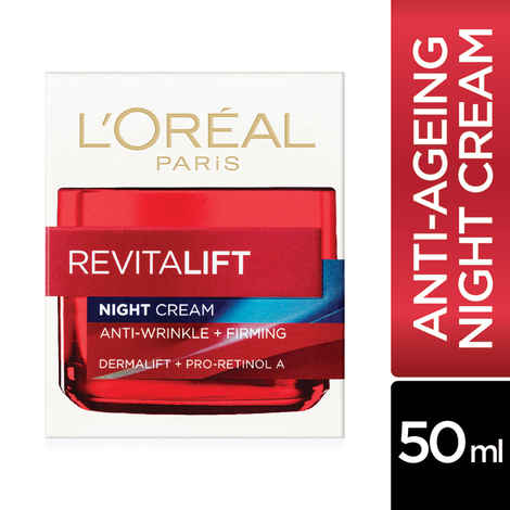 Buy L'Oréal Paris Revitalift Night Cream, Hydrating and Boosting, With Dermalift technology + Pro-Retinol A, 50 ml - Purplle