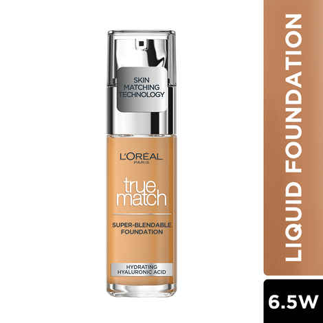 Buy L'Oreal Paris True Match Super Blendable Liquid Foundation Warm Undertone6.5D/6.5W 30 ml - Purplle