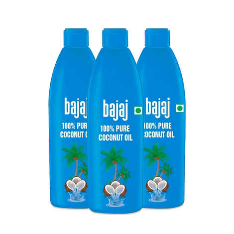 Buy Bajaj Coconut Oil 600ml - Pack of 3 - Purplle