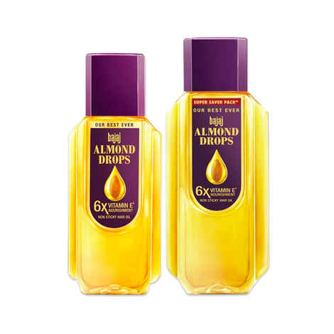 Buy Bajaj Coconut & Almond Drops Hair Oil - Combo (600 ml + 475 ml) - Purplle