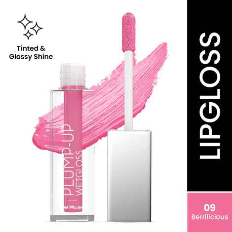 Buy Swiss Beauty Plump-Up Wet Lip Gloss for Glossy and Fuller Lips 9-Berrilicious 2 ml - Purplle