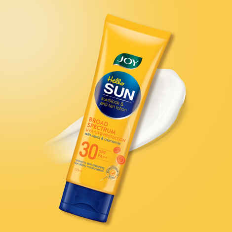 Buy Joy Hello Sun Sunblock and Anti Tan Lotion Sunscreen SPF 30 PA++, 120 ml - Purplle