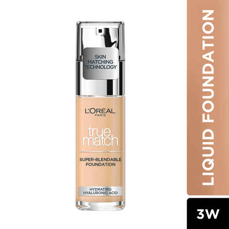 L'Oreal Paris True Match Super Blendable Liquid Foundation Warm Undertone,3D/3W, 30ml