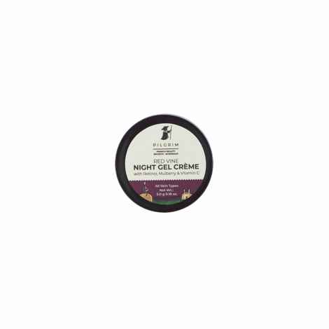 Buy Pilgrim Mini Red Vine Anti-Ageing Night Gel Creme with Retinol, Mulbberry and Vitamin C for Glowing Skin, Skin Repair | Men & Women | For All Skin Types | (5 gm) - Purplle