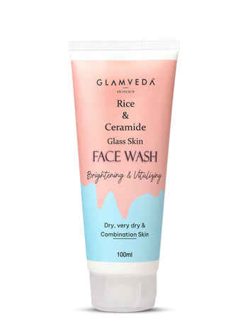 Buy Glamveda Rice Water & ceramide Glass Skin Face Wash 100 ml - Purplle