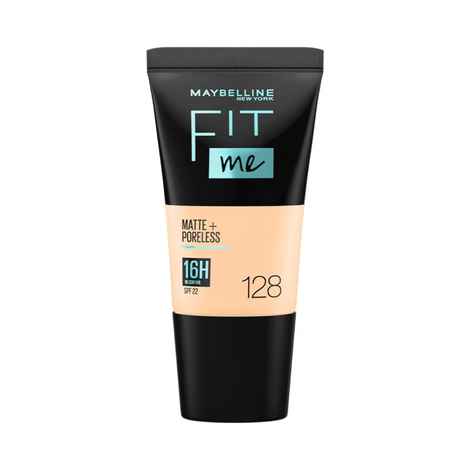 Maybelline New York Fit Me Matte+Poreless Liquid Foundation Tube,A 128 Warm Nude,A 18 ml