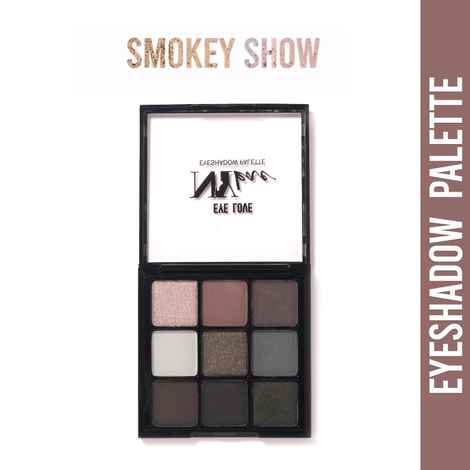 NY Bae Eye Love Eyeshadow Palette - Smokey Show 05 (9 gm) | 9 In 1 Palette | Black | Matte & Shimmer | Rich Colour | Long Wear | Super Blendable