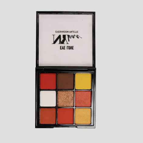 NY Bae Eye Love Eyeshadow Palette - Sunny Side Up 10 (9 gm) | Reds, Yellow | Bright Shades | Matte, Shimmer & Glitter | Long Lasting | Blendable