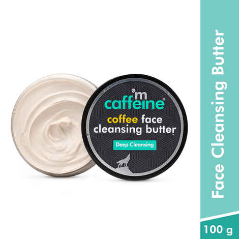 mCaffeine Coffee Face Cleansing Butter with Shea Butter & Vit E| Moisturizing & Gentle Makeup Remover & Face Cleanser | For All Skin Types - 100 gm