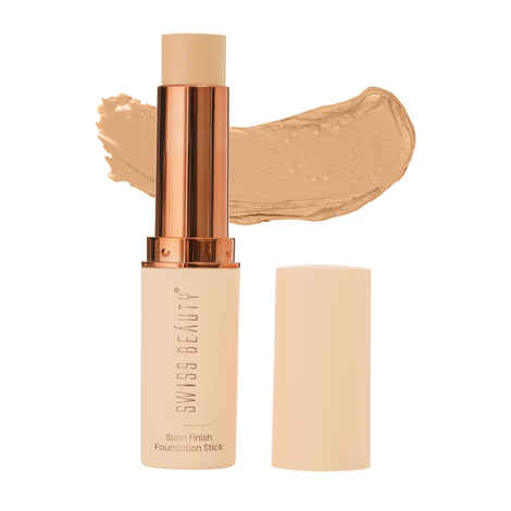 Buy Swiss Beauty Satin Finish Foundation Stick for Full Coverage Easy & Convenient Flawless base with Long lasting dewy finish 05 Beige - Purplle
