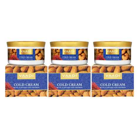 Buy Vaadi Herbals Value Pack Of 3 Cold Cream With Almond Oil, Aloe Vera & Saffron (150 gm * 3) - Purplle