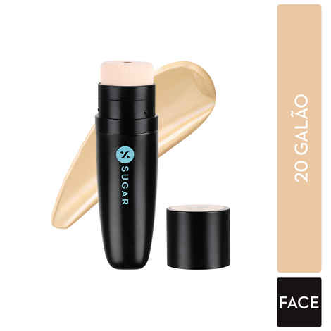 Buy SUGAR Cosmetics Aquaholic Hydrating Foundation | Full Coverage | For All Skin Types | With Built-In Cushion Applicator | 30 gm - 20 Galao - Purplle