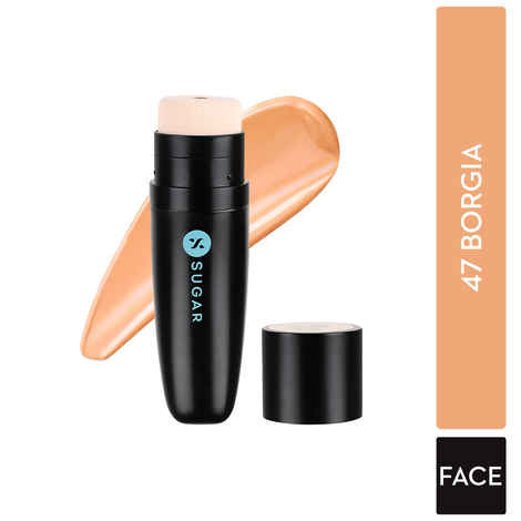 Buy SUGAR Cosmetics Aquaholic Hydrating Foundation | Full Coverage | For All Skin Types | With Built-In Cushion Applicator | 30 gm - 47 Borgia - Purplle