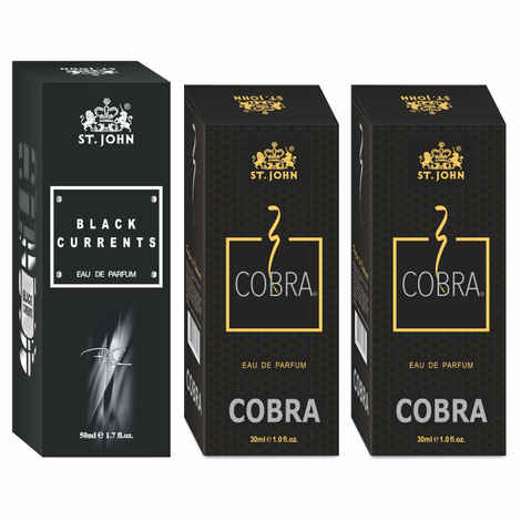 Buy St John Cobra 30 ml Pack of 2 & Black Current 50 ml Body Perfume Combo Gift Pack Eau de Parfum - 110 ml (For Men & Women) - Purplle