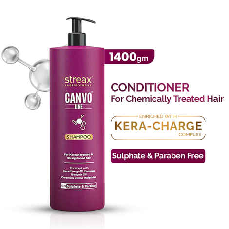 Buy Streax Professional Canvoline conditioner for straightened hair, With Kera-Charge & Baobab oil, 1500 gms - Purplle