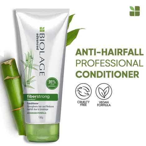 Buy Biolage Professional Fiberstrong Anti-Breakage Conditioner, 95% Less Breakage & Reduces Hairfall, With Bamboo, Vegan & Cruelty-Free, 196 gm - Purplle