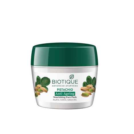 Buy Biotique Pistachio Anti-Ageing Nourishing Face Pack 175gm Eco Jar - Purplle