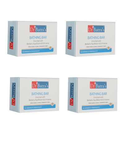 Dr.Batra`s Bathing Bar - 125 gm (Pack of 4 for Men and Women)