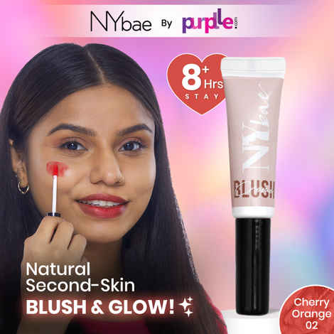 Buy NY Bae Creme Blush - Cherry Orange 02 (10 gm) | Dewy Orange Blush | Lip & Cheek Tint | Liquid Blush | Intense Pi gment | Korean Glow - Purplle