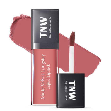 Buy TNW The Natural Wash Matte Velvet Longstay Liquid Lipstick with Macadamia Oil and Argan Oil | Transferproof | Pigmented | Blush Nude | Nude Pink - Purplle