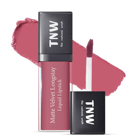 Buy TNW The Natural Wash Matte Velvet Longstay Liquid Lipstick with Macadamia Oil and Argan Oil | Transferproof | Pigmented | Berry Much | Deep Berry - Purplle