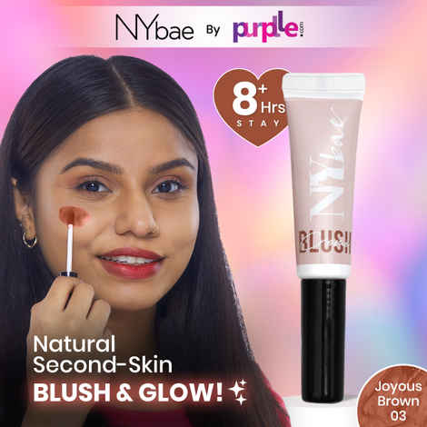 Buy NY Bae Creme Blush - Joyous Brown 03 (10 gm) | Dewy Brown Blush | Lip & Cheek Tint | Liquid Blush | Intense Pi gment | Korean Glow - Purplle