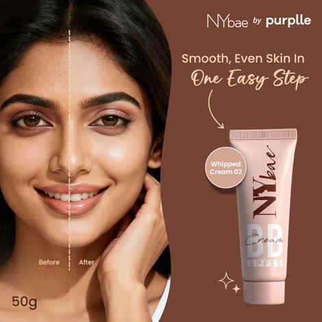 Buy NY Bae BB Cream with SPF 15 - Whipped Cream 02 (25 gm) | Very Fair Skin | Warm Undertone | Enriched with Vitamins | Covers Imperfections | UV Protection - Purplle