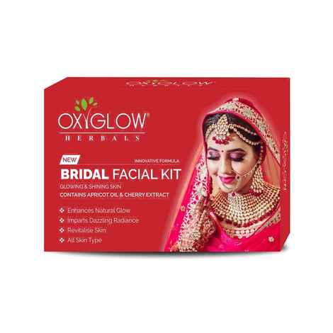 OxyGlow Herbals Facial Kit Bridal|Enhance Natural Glow|Revitalise Skin|All Skin Type|ImpartDazzling Radiance|Cherry Extract|260 gms
