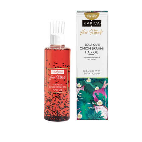 Buy Kapiva Onion Brahmi Hair Oil 200g For Scalp Care and Hair Fall Control - 200 ml - Purplle