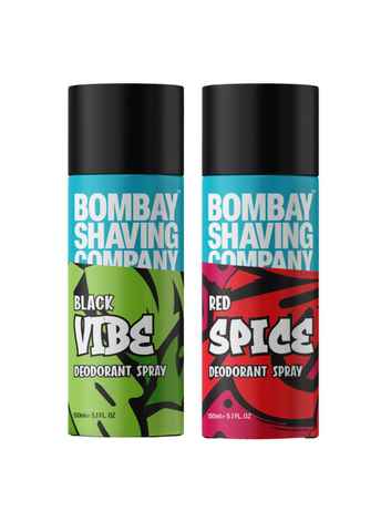 Buy Bombay Shaving Company Body Deodorant for Men, 150ml each (Pack of 2) - Red Spice and Black Vibe - Purplle