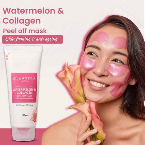Buy Glamveda Watermelon & Collagen Peel Firming & Anti Aging Off Mask For Women, Reduces Signs Of Ageing & Gives Radiant Glow,100 gm - Purplle