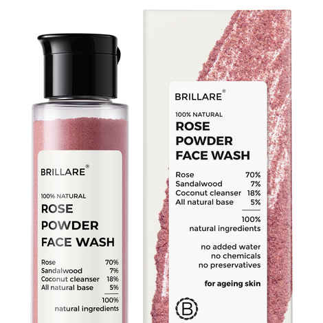 Buy Brillare Rose Powder Face Wash For Well Hydrated, Younger Looking Skin - Purplle