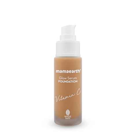 Buy Mamaearth Glow Serum Foundation with Vitamin C & Turmeric for 12-Hour Long Stay - 09 Worm Glow - 30 ml - Purplle