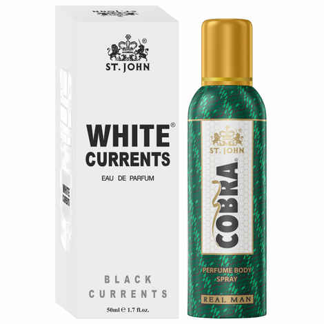 Buy St John Cobra Deodrant No Gas Real Man 100 ml & White Current 50 ml Perfume Combo Pack Perfume Body Spray - For Men & Women (150 ml, Pack of 2) - Purplle