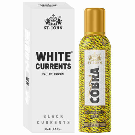 Buy St John Cobra Deodrant No Gas Music 100 ml & White Current 50 ml Perfume Combo Pack Perfume Body Spray - For Men & Women (150 ml, Pack of 2) - Purplle