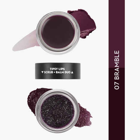 Buy SUGAR Cosmetics Tipsy Lips Scrub + Balm Duo | Super Nourishing, Softens Dry & Chapped Lips | 07 Bramble (Citrusy & Fresh) - 2 Pcs - Purplle